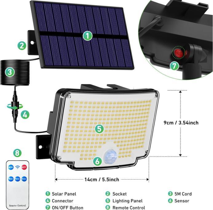 Immagine prodotto LS Faretto LED solare Remoto (450 lm, IP65)