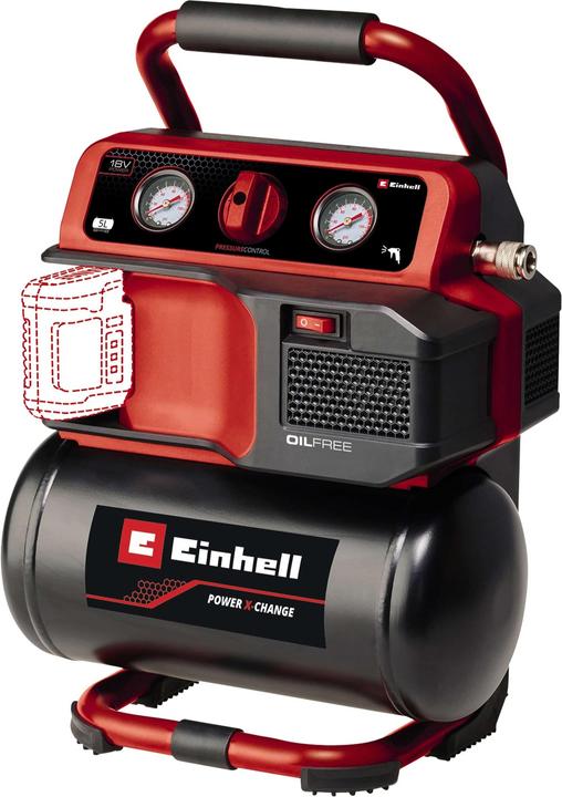 Image du produit Einhell Akku-Kompressor TE-AC 18/75 Li OF-Solo (8 bar, 5 l)