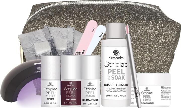 Produktbild Alessandro Striplac Peel or Soak Deluxe Starter Kit Set (Bordeaux)