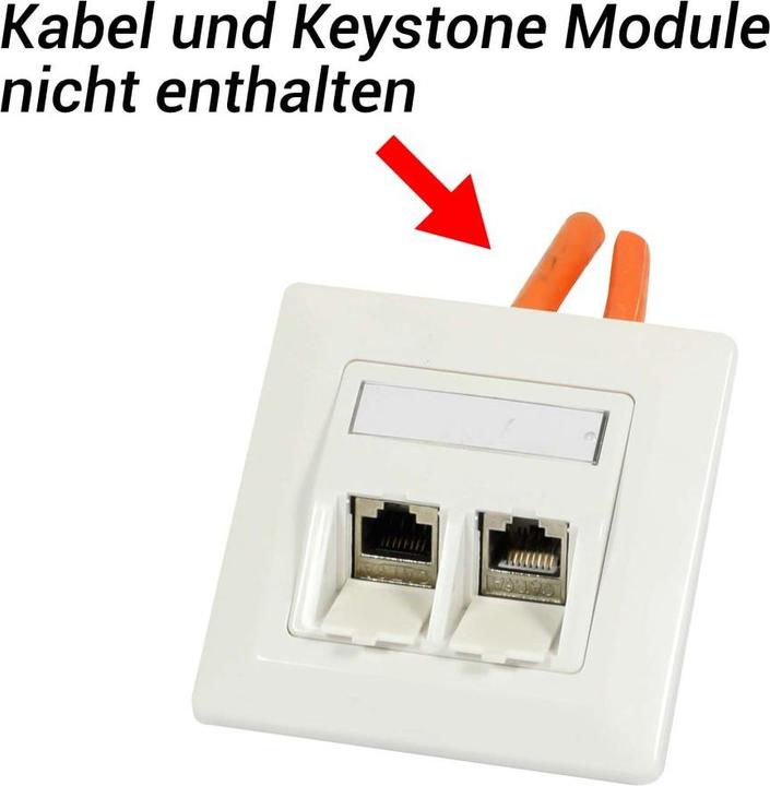 Immagine prodotto Synergy 21 Keystone, supporto per moduli, scatole da incasso per moduli 2xTP, bianco puro, cornice esterna