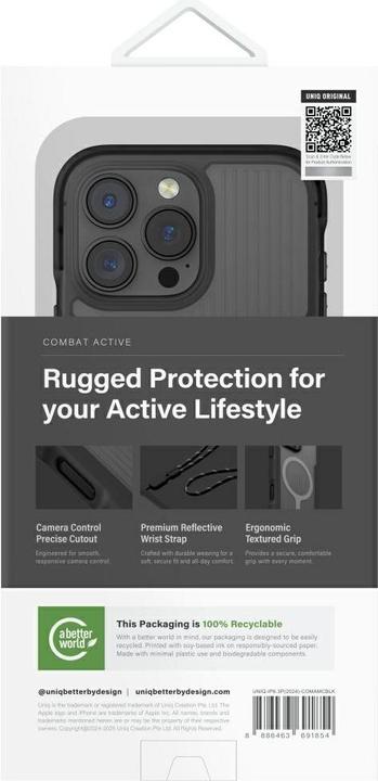 Immagine prodotto Uniq Combat Active Magclick Charging Case for iPhone 16 Pro - Black (Apple iPhone 16 Pro)