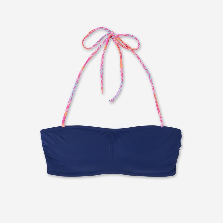 Olaian Bikini-Oberteil Damen Bandeau Surfen Lori blau