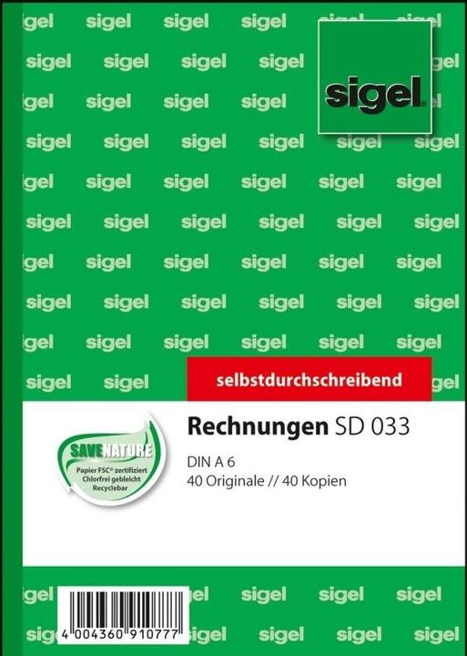 Image du produit Sigel Factures (40 x)