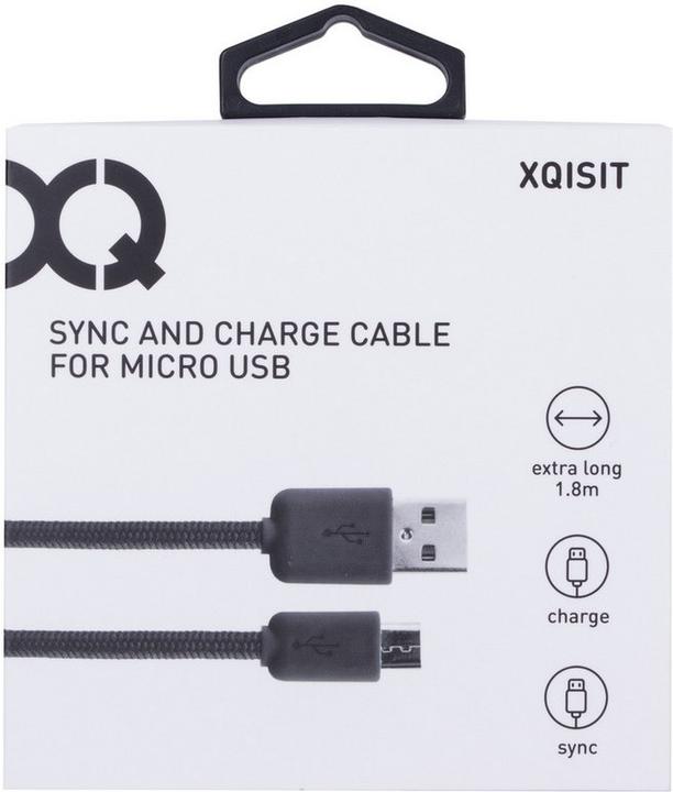 Actual product image Xqisit microUSB (1.80 m, USB 2.0)