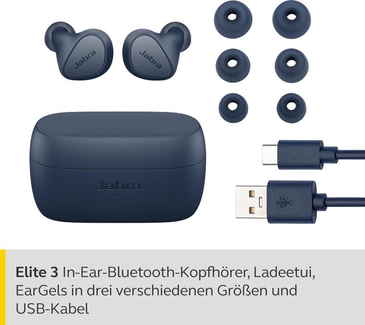 Immagine prodotto Jabra Elite 3 (7 h, Cablato, Senza fili)