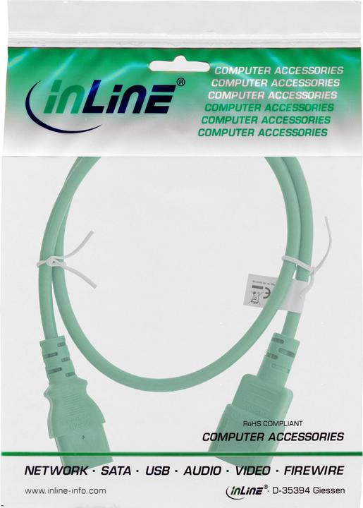 Produktbild InLine Kaltgeräteverlängerung (2 m, C13, C14)