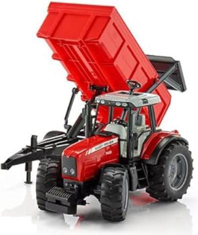 Actual product image Bruder Massey Ferguson 7480 with tub dump trailer