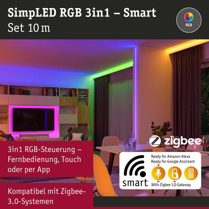 Produktbild Paulmann SimpLED LED Stripe Set (RGB, 1000 cm, Indoor)