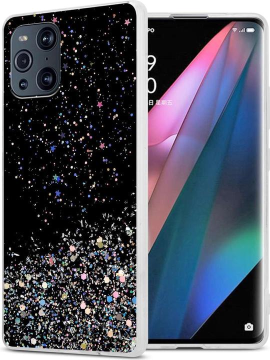 Schwarz mit Glitter