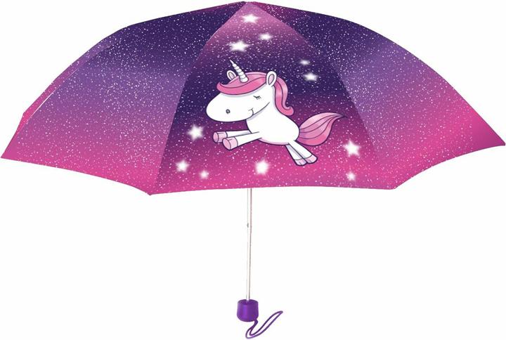 Image du produit Magni Parapluie licorne pour enfants, résistant au vent, parapluie de poche à ouverture manuelle et fibre