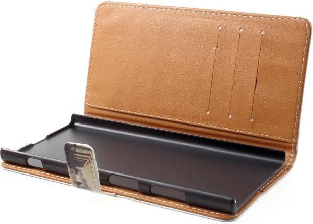 Produktbild MU Classic Leder Bookcover Hülle mit Muster (Xperia XA1 Plus)