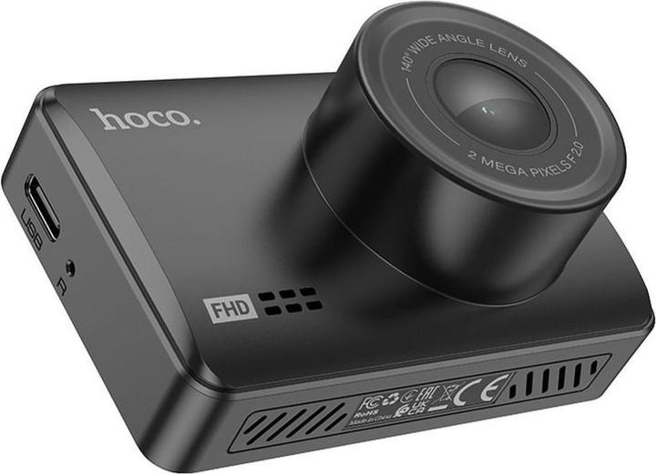 Actual product image Hoco Headphone with microphone car camera with screen 2,45" 1080P/30fps DV2 black (Built-in display, Built-in microphone, Full HD)