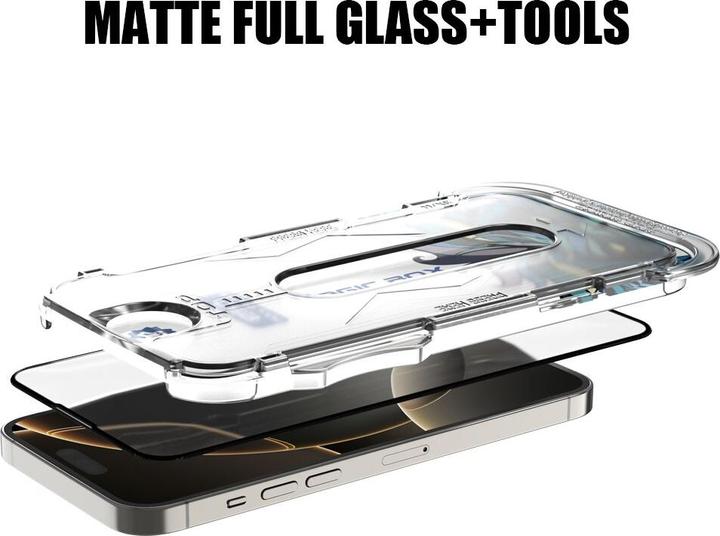Actual product image Lito MatteGuard armoured glass incl. installation tool (1 Piece, Apple iPhone 16 Pro)