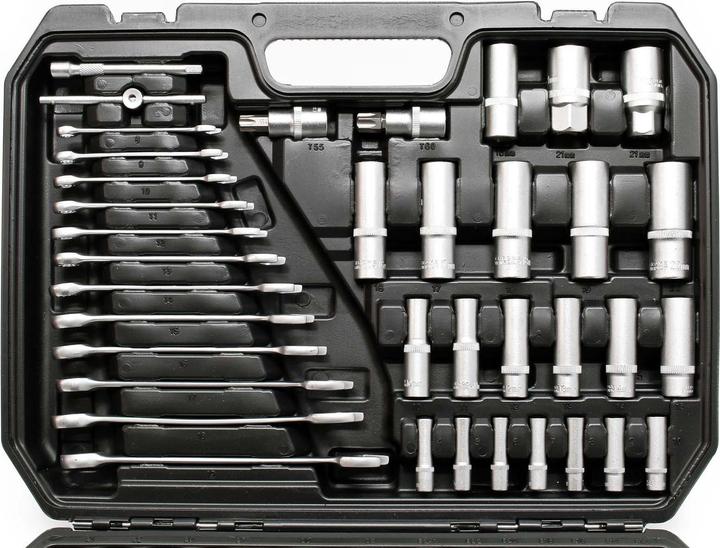 Image du produit Wiltec Coffret Clé à cliquet Jeu de 215 pcs. Kit Clé de serrage Douille Embouts Acier Carbonne Accessoire