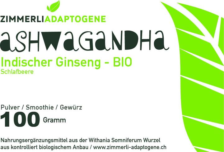 Immagine prodotto Zimmerli Adaptogene Ashwagandha in polvere (BIO) (1 Pezzo/i, Polvere, 100 g)