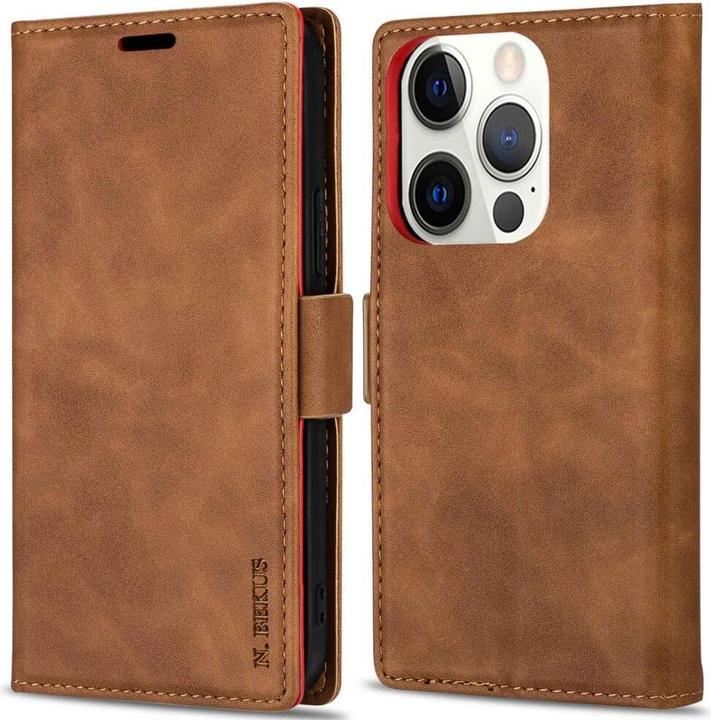 Actual product image N.Bekus iPhone 14 Pro Max - Flip Case Cover brown (Apple iPhone 14 Pro Max)