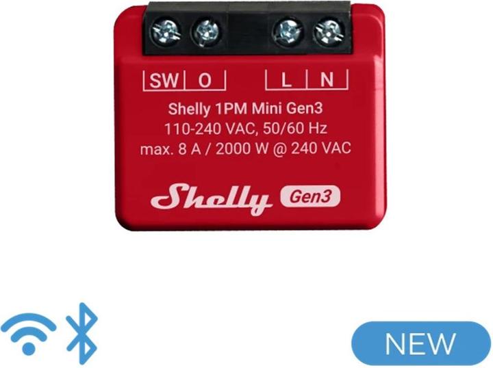 Immagine prodotto Shelly 1PM Mini Gen3 (Attuatore dell'interruttore)