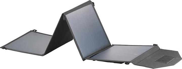 Produktbild Revolt Faltbares Solarpanel mit USB-Laderegler und 4 monokrist. Solarzellen (50 W, 2.50 kg)