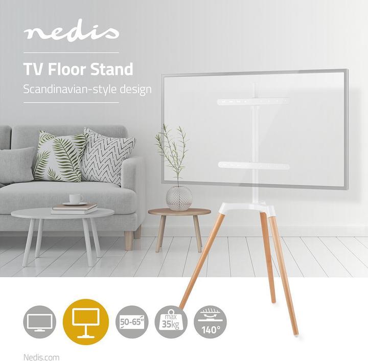 Produktbild Nedis TV Bodenständer 50 - 65 " maximal unterstützes Bildschirmgewicht: 35 kg Scandinavian Design d (65", 35 kg)