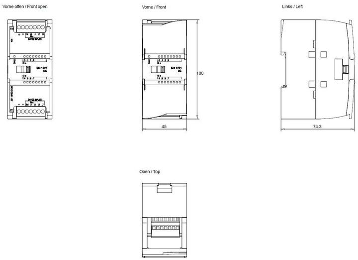 Actual product image Siemens DIGITAL INPUT SM 1221, 8DI, 24V DC