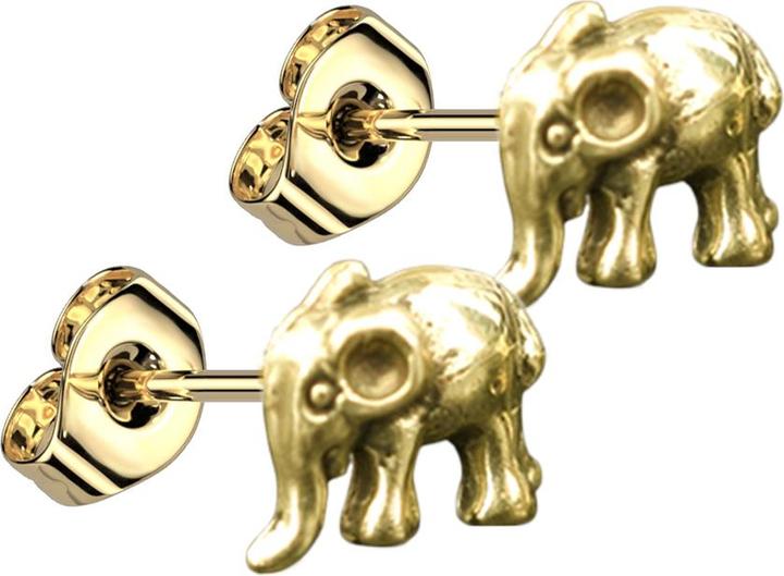 Produktbild Chaotic Trading Ohrstecker vergoldet Elefant (Messing)
