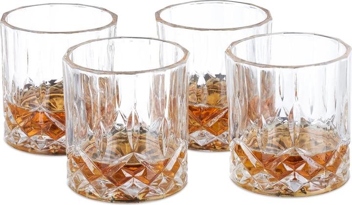 Produktbild Relaxdays Gläser 4er Set (2.50 dl, 4 x, Whiskygläser)
