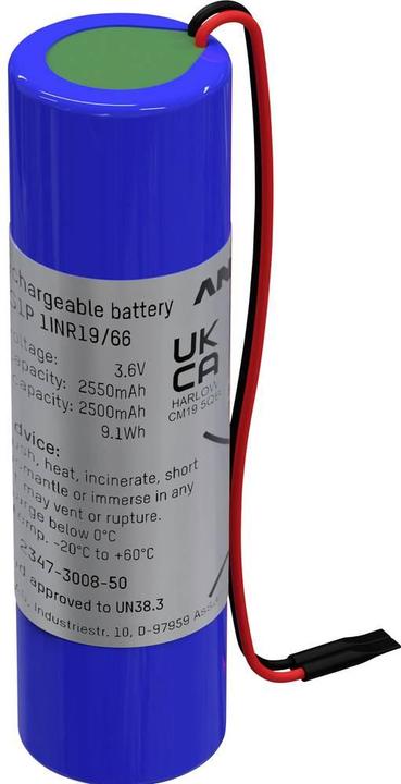 Ansmann Special rechargeable battery 18650 cable Li-Ion 3.6 V 2550 mAh (1 pcs., 18650, 2550 mAh)