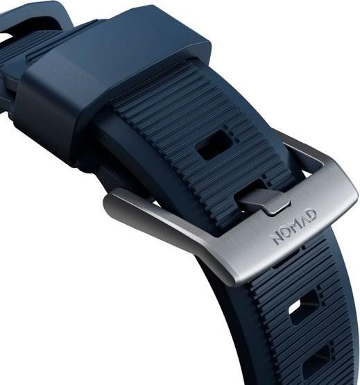 Actual product image Nomad Rugged Strap Atlantic Blue Connector Silver 42/44/45/49mm (45 mm, 44 mm, 42 mm, 49 mm, Tyres)