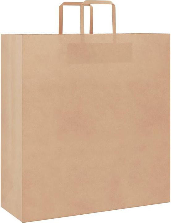 Immagine prodotto VidaXL Sacchetti di carta kraft 50 pezzi con maniglia marrone 45x17x48 cm (Borsa da regalo, 50 x)