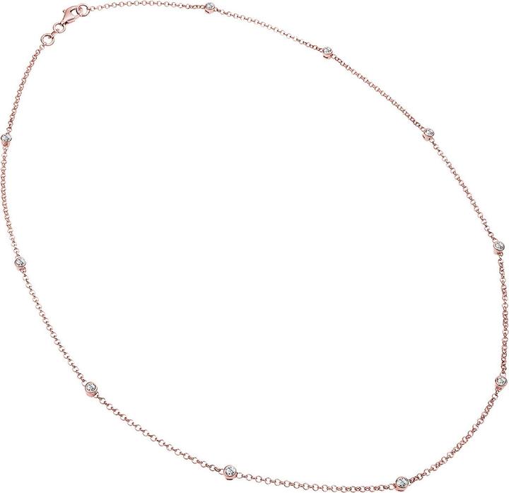 Image du produit Elli Collier Solitaire Basic Cristaux 925 Argent (Argent sterling 925, Cristal de verre, 45 cm)