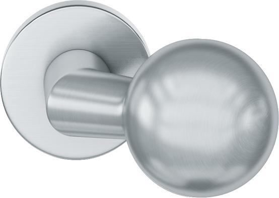 Actual product image FSB Door knob 23 08246 03400 ASL/AGL fixed on rosette, satin stainless steel (Door handle)