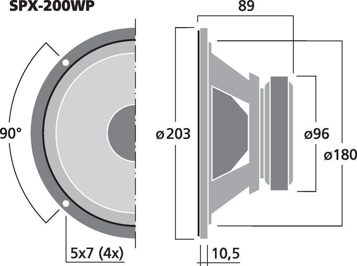 Actual product image Monacor Univ. wideband loudspeaker (1 pcs.)