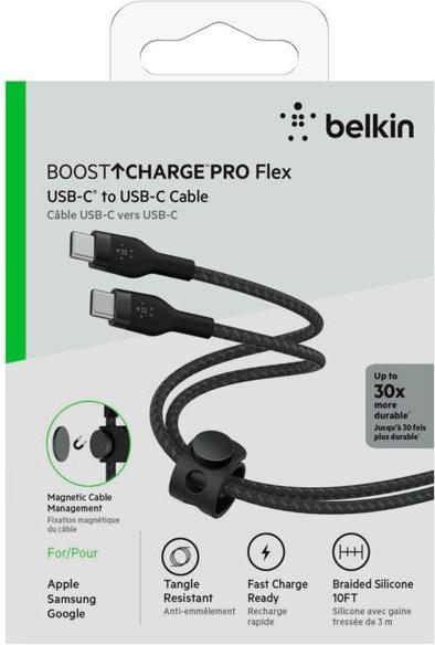 Actual product image Belkin USB C — USB C (3 m, USB 2.0, 60 W)