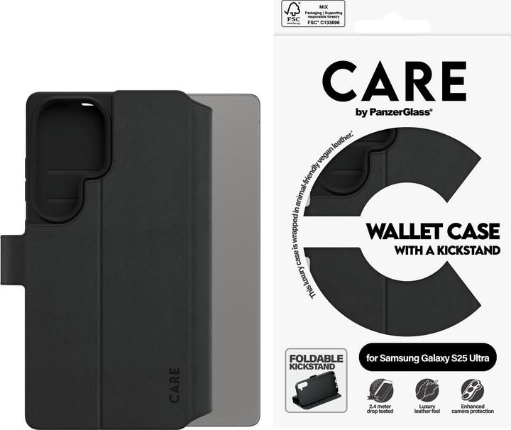 Actual product image PanzerGlass CARE by ® Feature Wallet Case w. Kickstand Samsung Galaxy S 2025 Ultra, Cover, Samsung (Samsung Galaxy S25 Ultra)