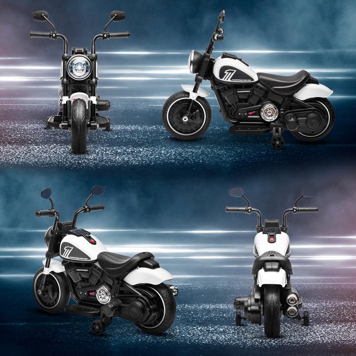 Produktbild Homcom Elektromotorrad Kunststoff, Metall Weiss+Schwarz (6 V)