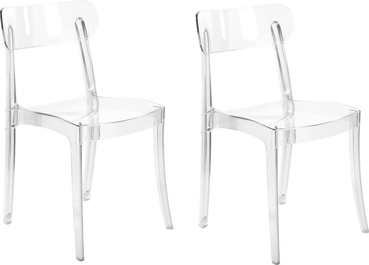 Produktbild Beliani Esszimmerstühlen Transparent 2er Set COVINGTON