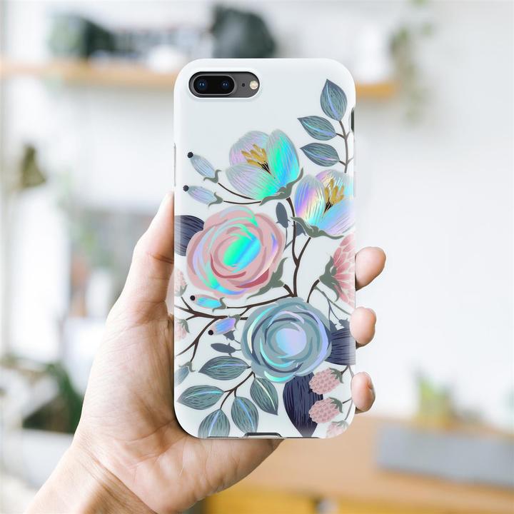 Image du produit Cadorabo Couverture IMD TPU Fleurs & Feuilles colorées (Apple iPhone 7 Plus, Apple iPhone 7s Plus)