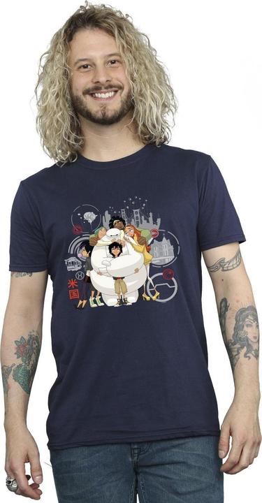 Actual product image Disney Mens Big Hero 6 Baymax Group Hug T-Shirt (4XL)