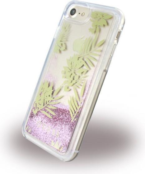 Actual product image Guess GUHCP7GLUPPI iPhone 6/7/8 /SE 2020 różowy/pink hard case Palm Springs Glitter Liquid (Apple iPhone 8)