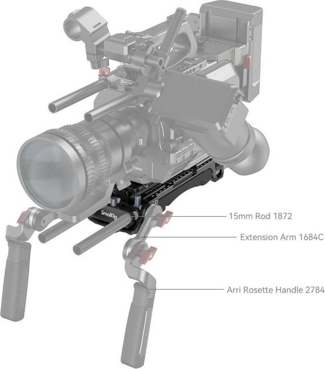 Immagine prodotto SmallRig Universal Shoulder Rig (Compatible with Sony VCT-14 Plate) 2837C