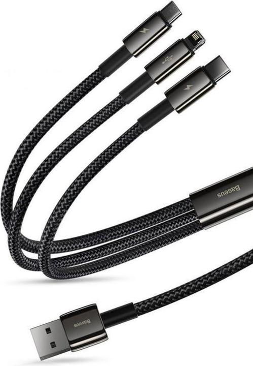 Produktbild Baseus USB A – USB C, Lightning, USB Micro B (1.50 m, USB 2.0, 66 W)