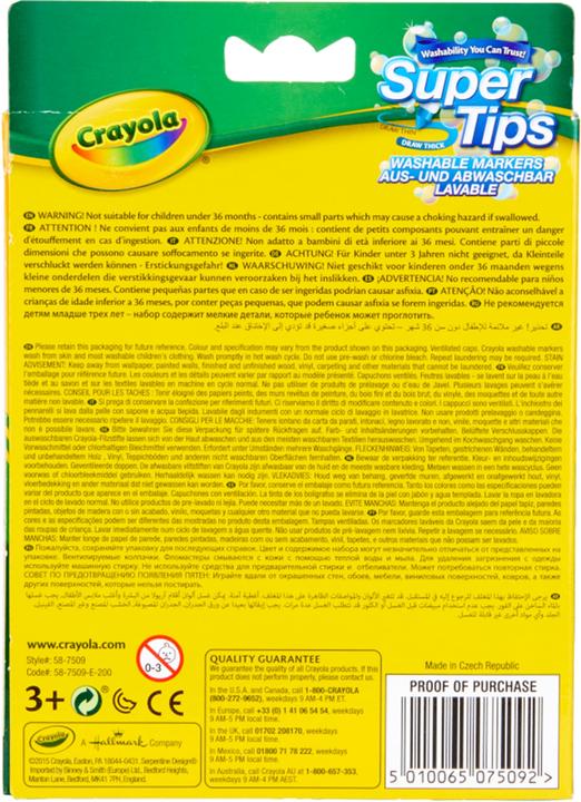 Produktbild Crayola Marker mit Super-Point (Multi, 12 x)