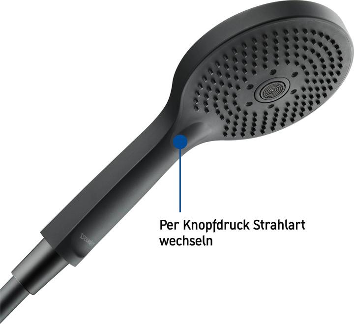 Produktbild Duravit Handbrause 3jet Click! 120 MinusFlow, UV065201 (3 Strahlarten, 9.50 l/min)