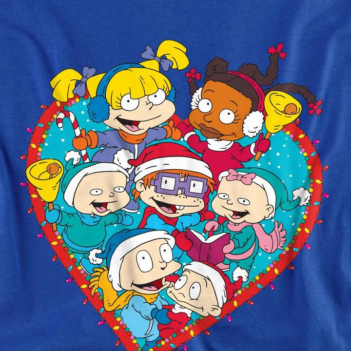 Actual product image Rugrats Unisex Adult Tommy Chucky & Angelica Photograph Christmas Sweatshirt (XXL)