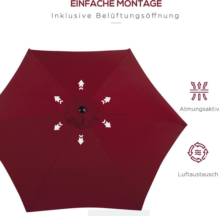 Actual product image Outsunny Parasol with hand crank (2.70 m)