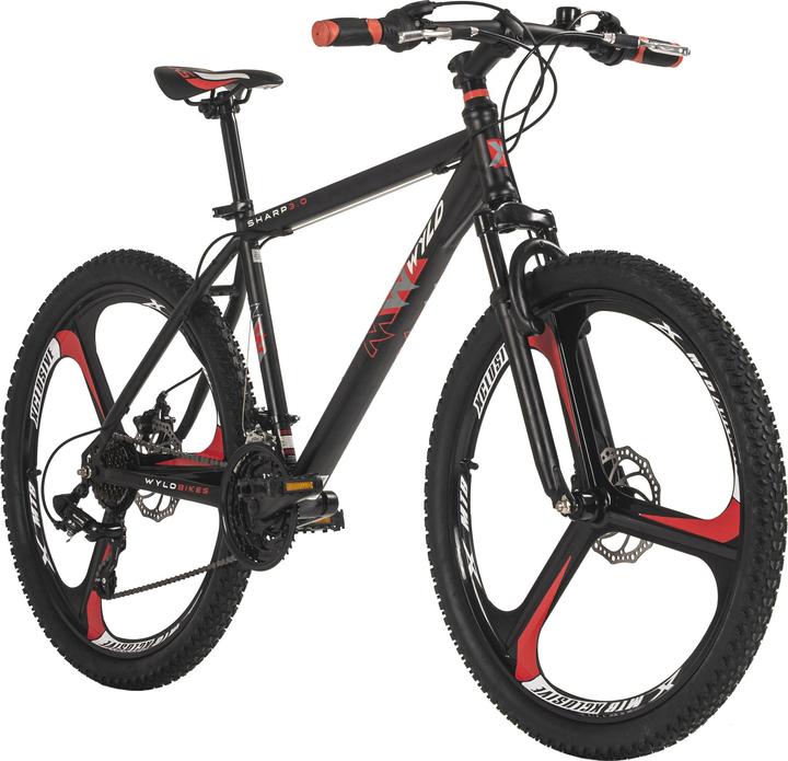 Actual product image Wyld Mountainbike Hardtail 26" Sharp Schwarz 21 Gänge (46 cm)