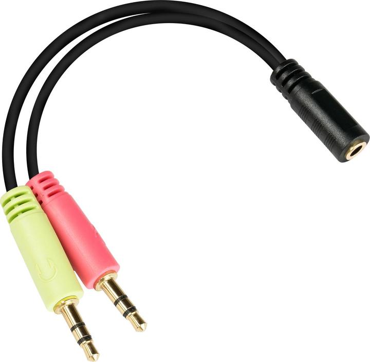 Image du produit Good Connections AD-HS02 Câble audio 0,2 m 2 x 3.5mm 3.5mm noir (0.20 m, Jack 3,5 mm (AUX))