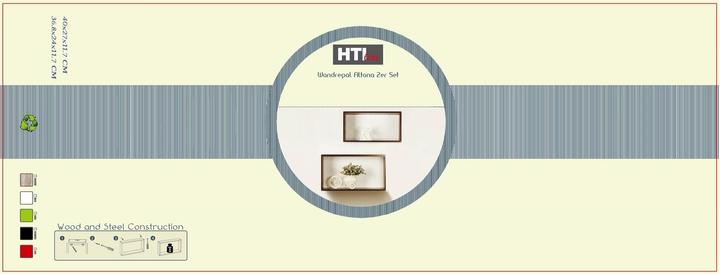 Produktbild HTI-Line Wandregal (40 x 12 x 27 cm)
