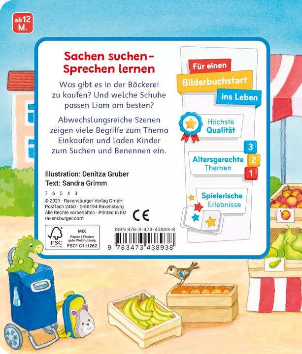 Immagine prodotto Ravensburger Mein erstes Sachen suchen: Beim Einkaufen (Tedesco, Sandra Grimm, Denitza Gruber, 2021)