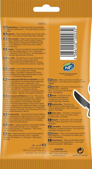 Actual product image Bic Cristal bag of 10 (Transparent, 10 x)